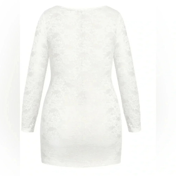 Sheer Lace Chemise, Ivory, Plus  14, Same size as model - Picture 5 of 6